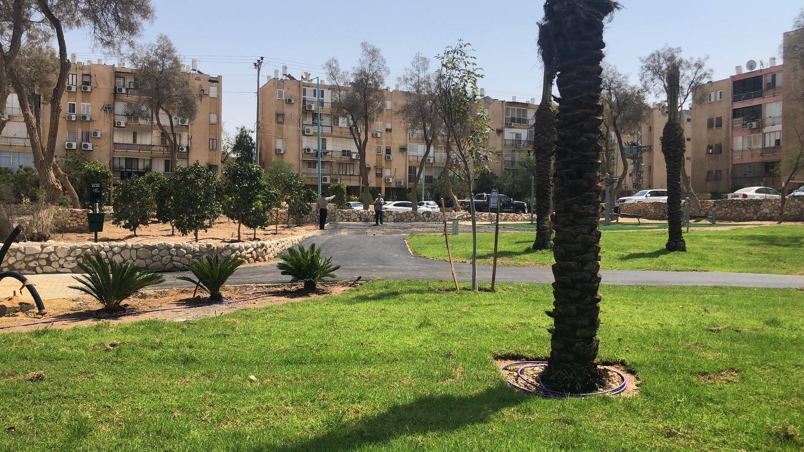 רחבת החיל, לקראת סיום העבודות (צילום: עיריית באר שבע)